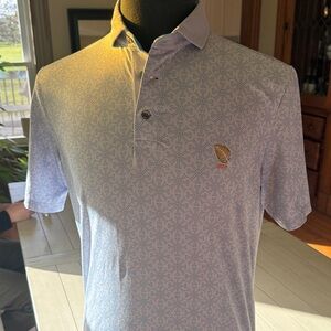 Greyson Light Blue Patterned Polo Shirt
